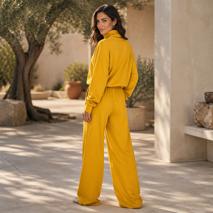 Phylles – Zweiteiliges Set mit Rollkragenpullover Und Hose Mit Weitem Bein
