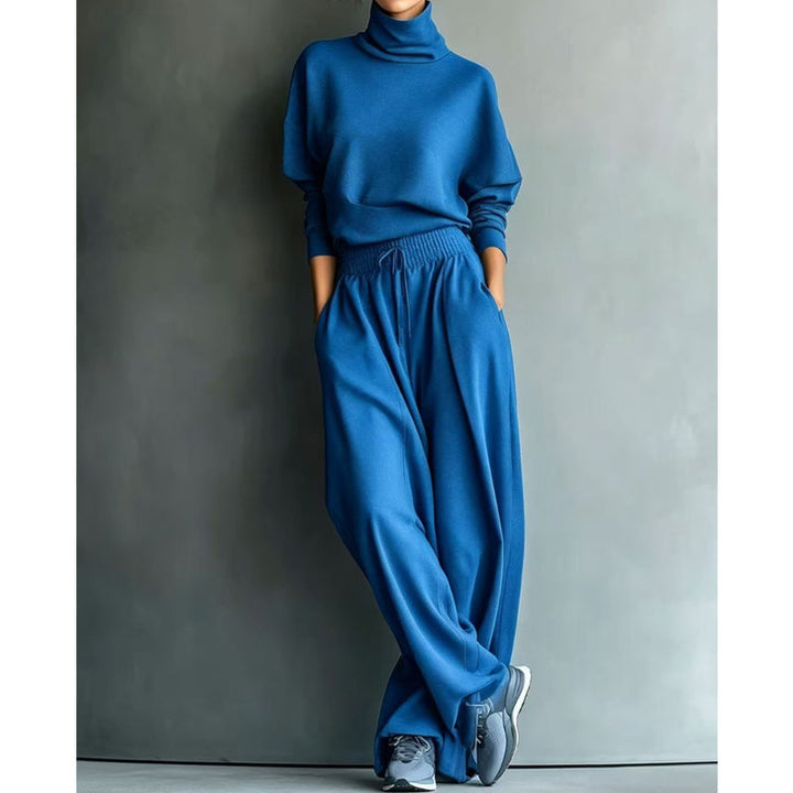Phylles – Zweiteiliges Set mit Rollkragenpullover Und Hose Mit Weitem Bein
