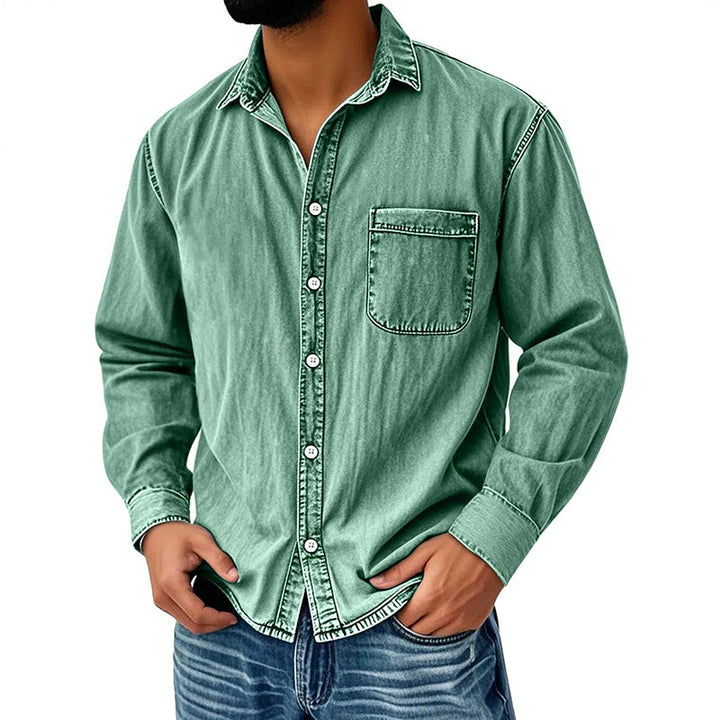 Brindan – Langärmliges Jeanshemd mit Knöpfen