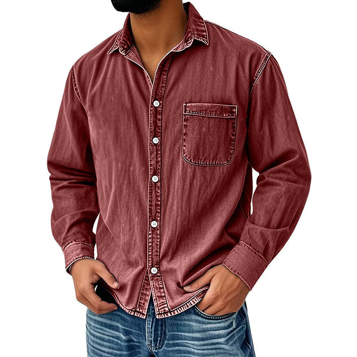 Brindan – Langärmliges Jeanshemd mit Knöpfen