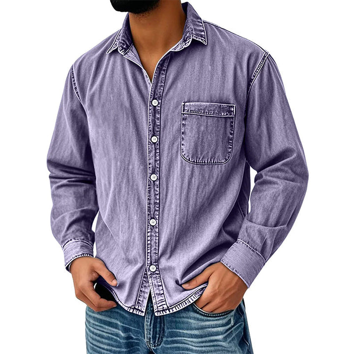 Brindan – Langärmliges Jeanshemd mit Knöpfen