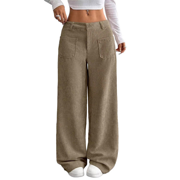 Jina – Hose Mit Weitem Bein Und Vordertaschen