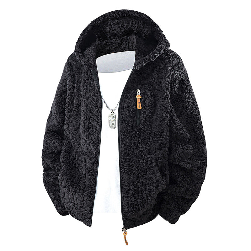 Quinten – Fleecejacke Mit Kapuze Und Reißverschluss Vorne