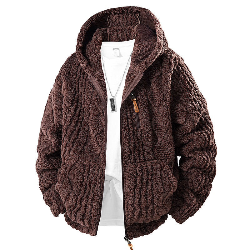Quinten – Fleecejacke Mit Kapuze Und Reißverschluss Vorne
