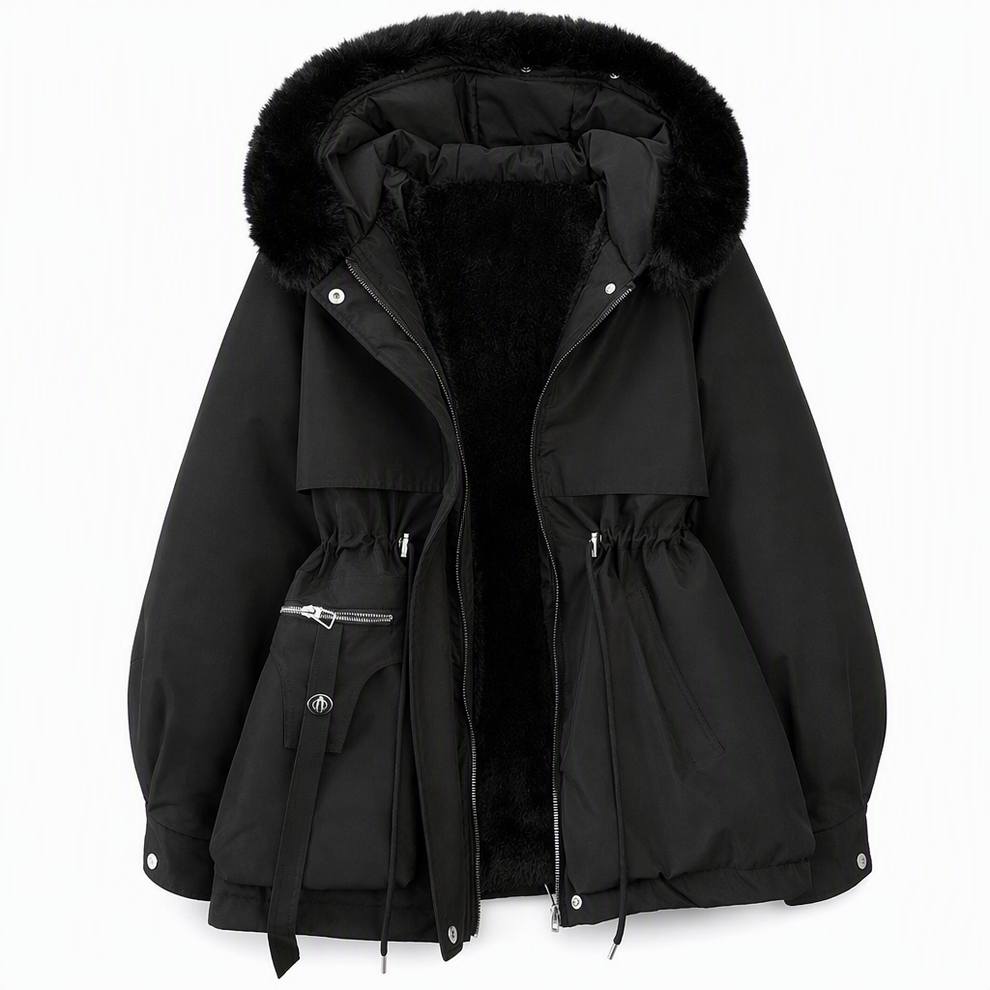 Wenqing – Winterjacke Mit Kapuze Aus Kunstfell
