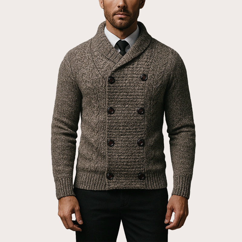 Jibran - Zweireihig Stricken Strickjacke