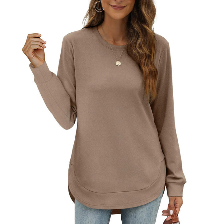 Lizza – Sweatshirt Mit Rundhalsausschnitt Und Abgerundetem Saum