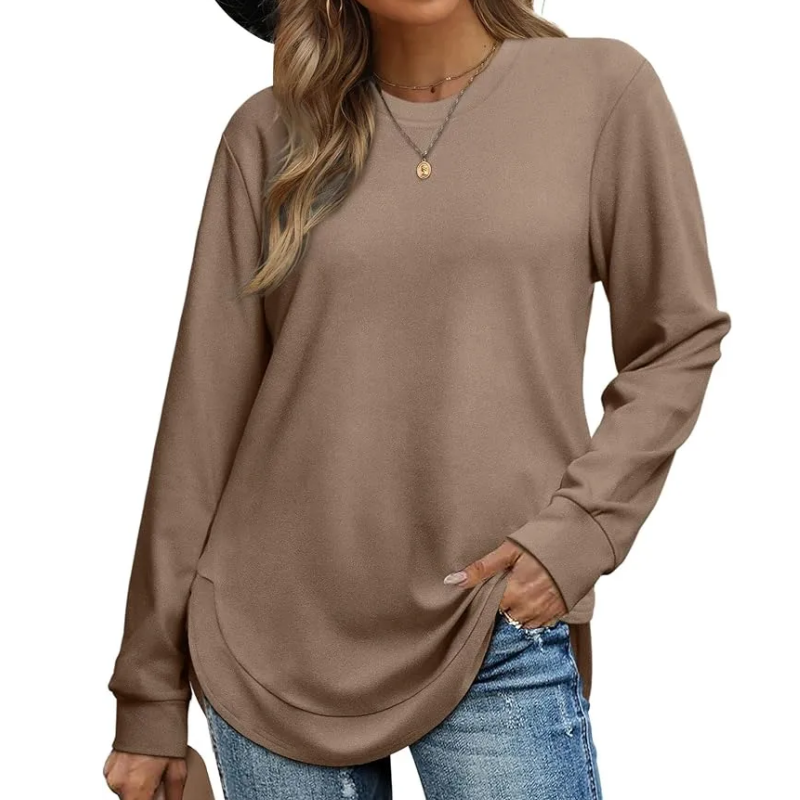 Lizza – Sweatshirt Mit Rundhalsausschnitt Und Abgerundetem Saum