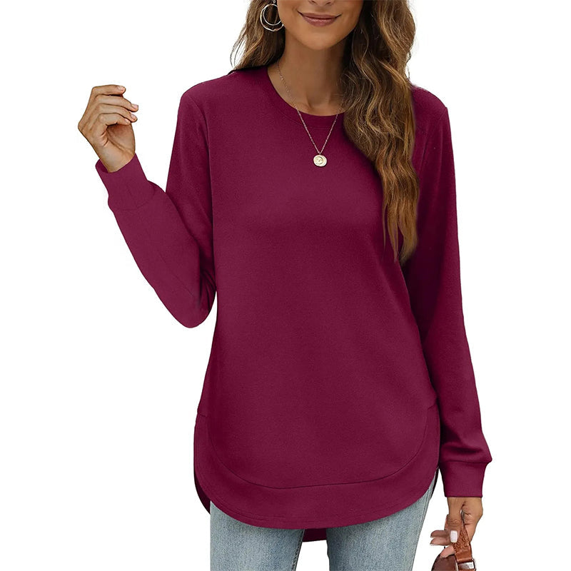 Lizza – Sweatshirt Mit Rundhalsausschnitt Und Abgerundetem Saum