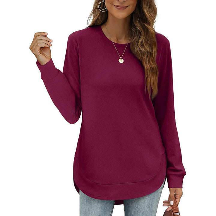 Lizza – Sweatshirt Mit Rundhalsausschnitt Und Abgerundetem Saum