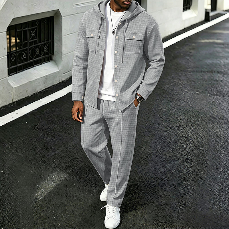 Waylon – Set Aus Kapuzenjacke Und Hose Mit Waffelmuster