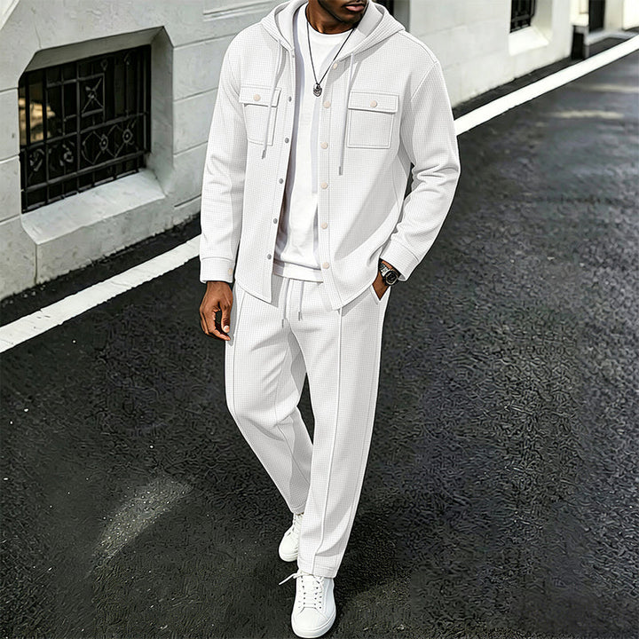 Waylon – Set Aus Kapuzenjacke Und Hose Mit Waffelmuster