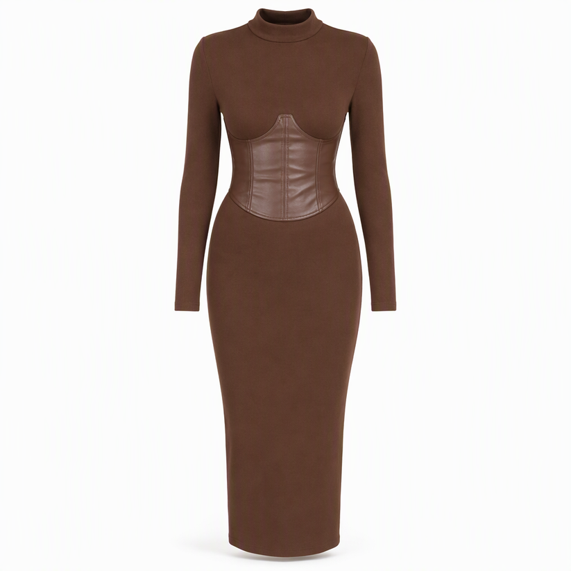 Rabiatou - Pullover Kleid Mit Langen Ärmeln