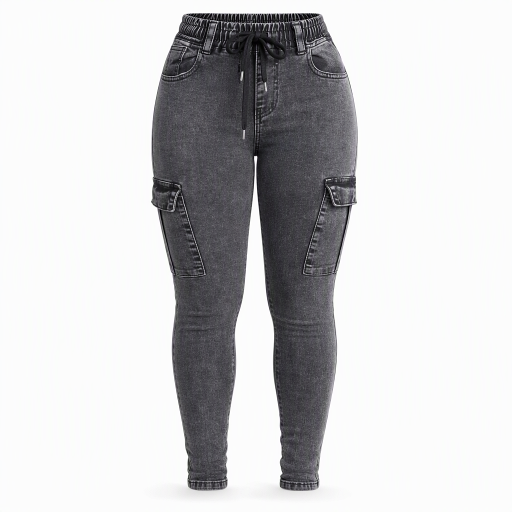 Fizala – Dehnen-Fracht-Jeans Mit Hoher Taille