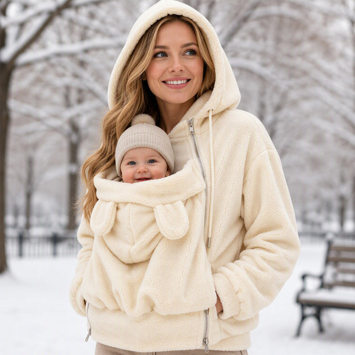 Naeza – Fleecejacke Mit Kapuze Zum Tragen Von Babys