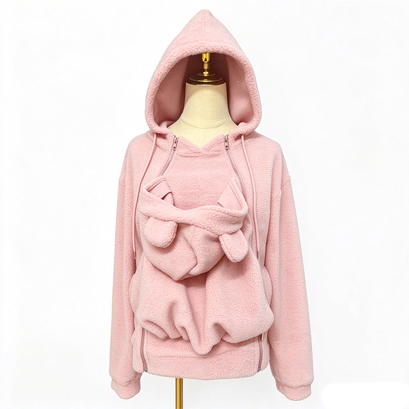 Naeza – Fleecejacke Mit Kapuze Zum Tragen Von Babys