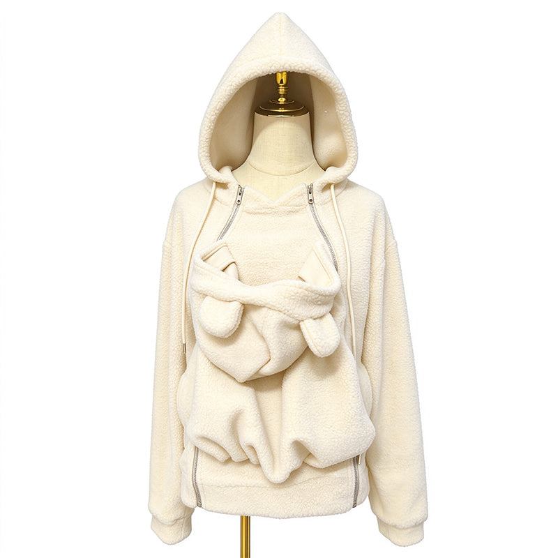 Naeza – Fleecejacke Mit Kapuze Zum Tragen Von Babys