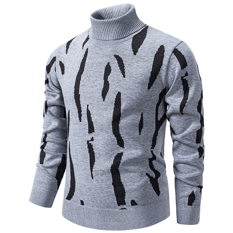 Tyrel – Lässiger Strickpullover Mit Abstraktem Muster