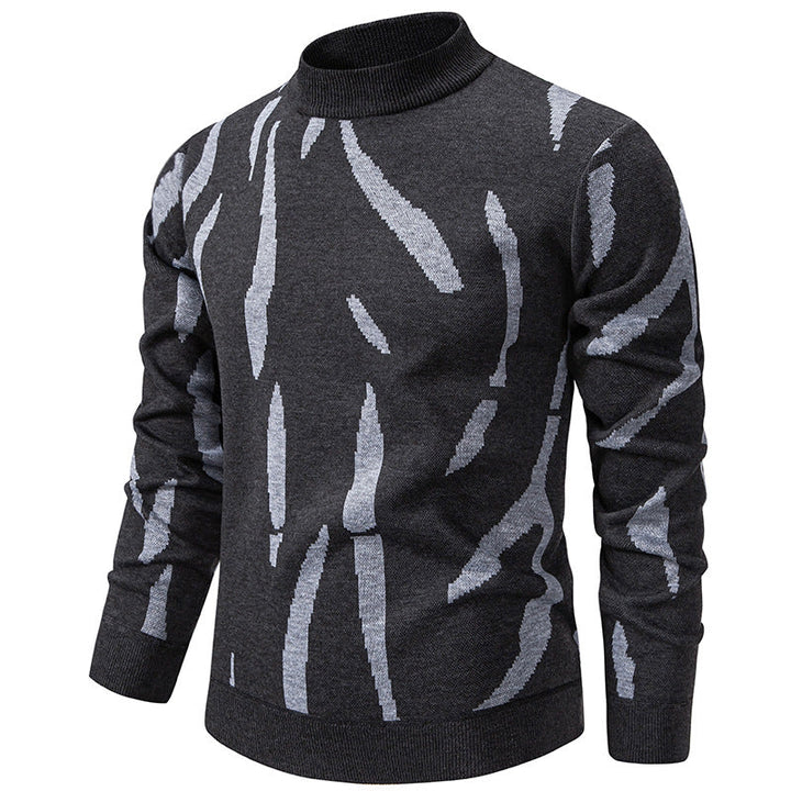 Tyrel – Lässiger Strickpullover Mit Abstraktem Muster