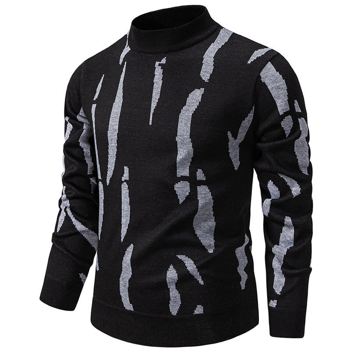 Tyrel – Lässiger Strickpullover Mit Abstraktem Muster