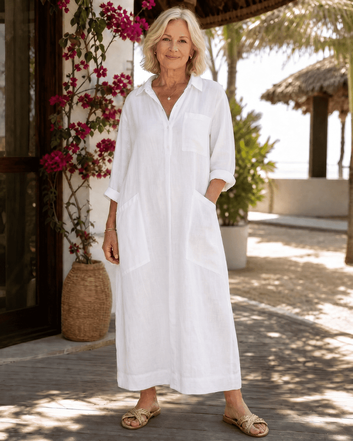 Tamanda - Stylisches Midikleid Mit Kragen