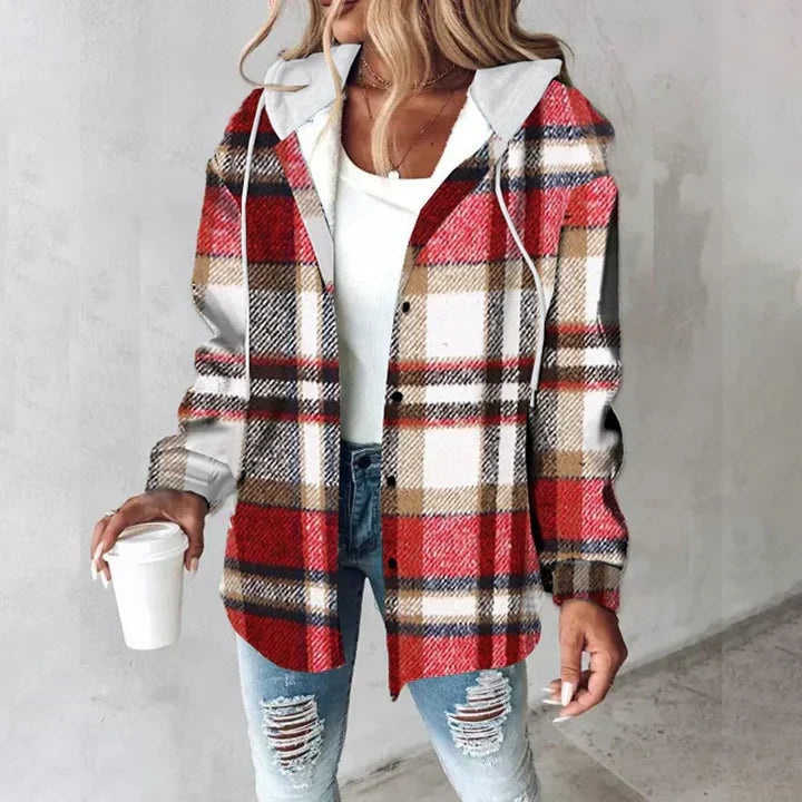 Gaynor – Jacke mit Karomuster Und Kapuze mit Kordelzug