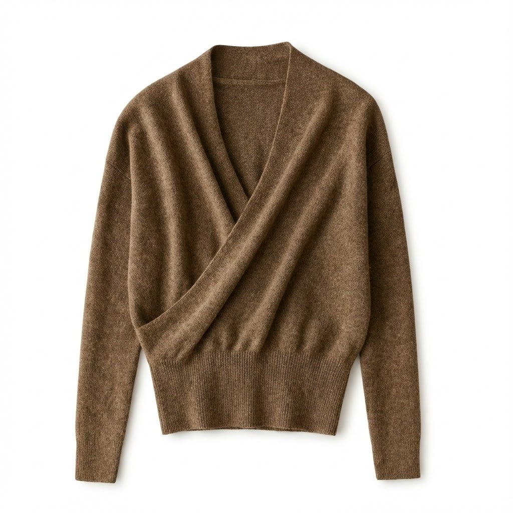 Eeva – Lockerer Wickelpullover Mit V-Ausschnitt