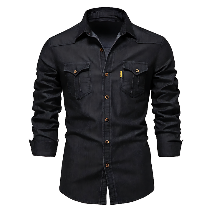 Nathanial – Baumwoll Jeans Hemd