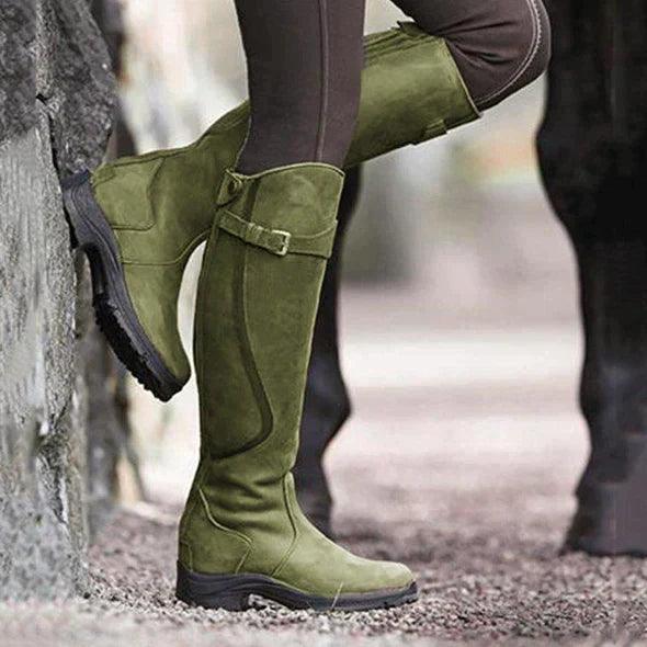 Tharika – Wasserdichte Lederreit Stiefel