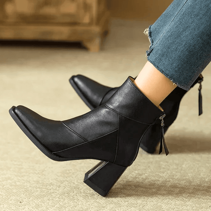 Einav - Retro Stiefel Mit Klobigem Absatz Im Britischen Stil