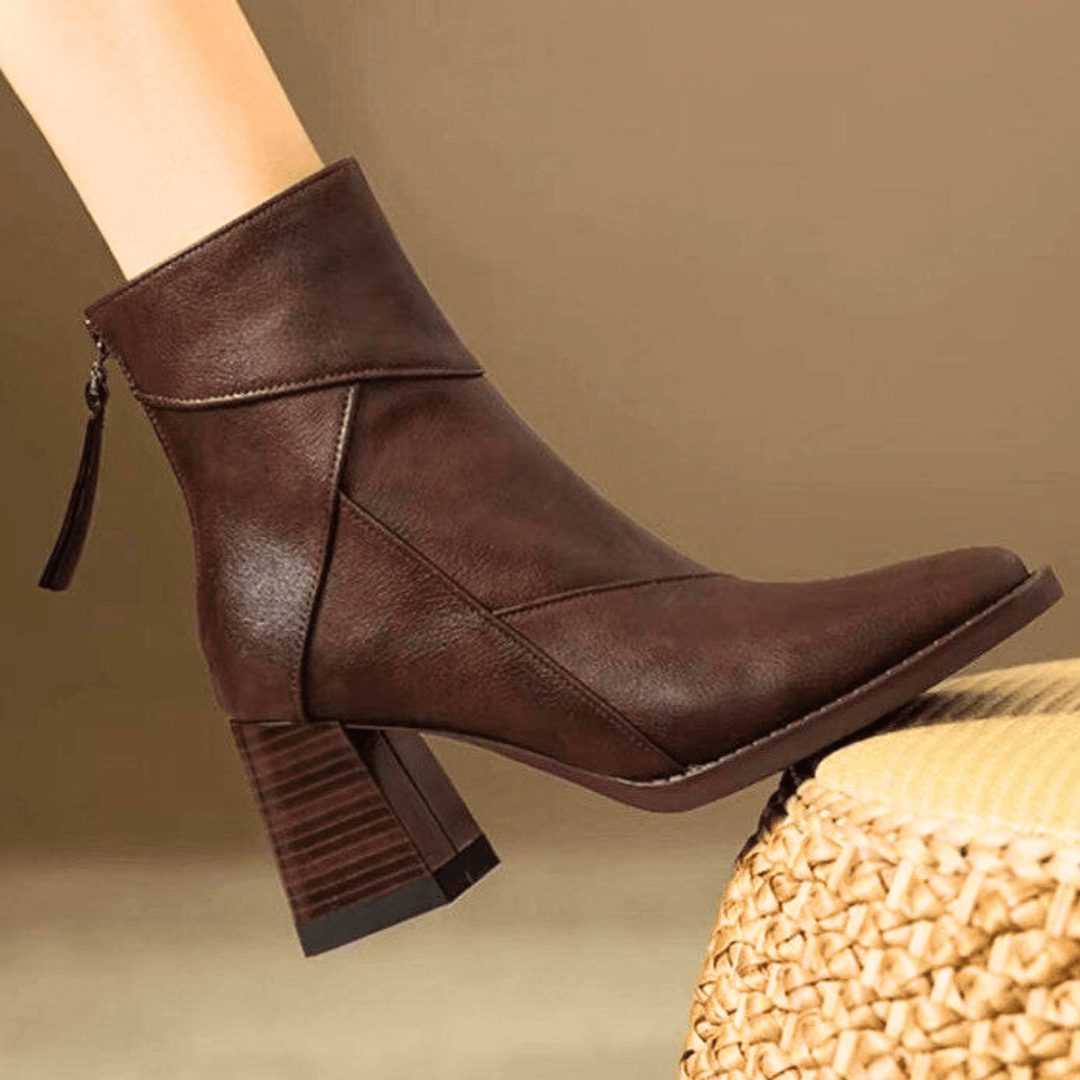 Einav - Retro Stiefel Mit Klobigem Absatz Im Britischen Stil