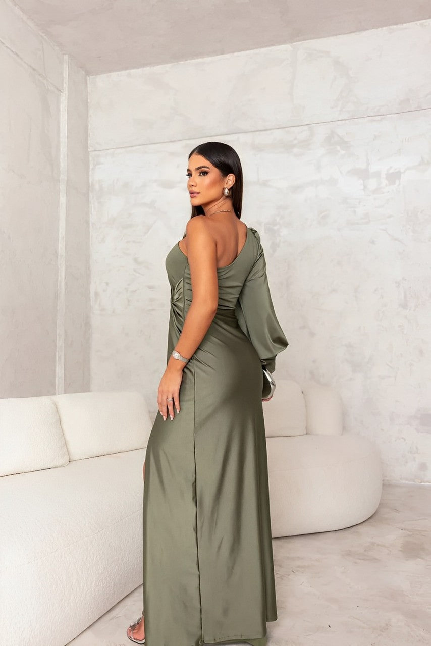 Naida - Armelloses, Hochgeschlitztes Langes Kleid