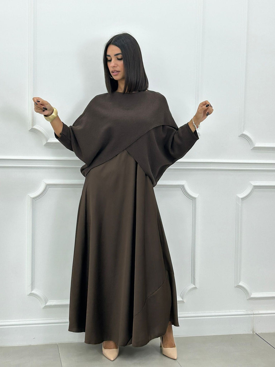 Lorelei – Elegantes Langes Kleid Und Asymmetrisches Oberteil