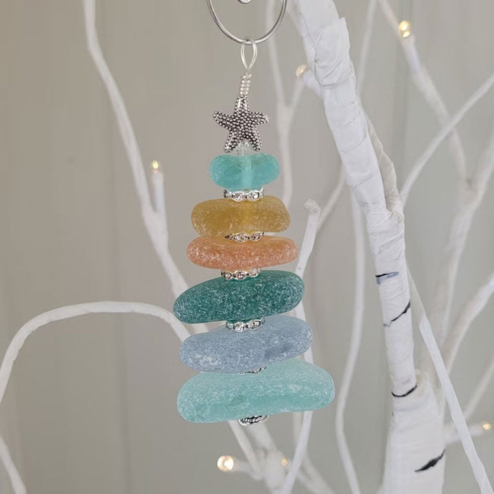 Weihnachtsbaumschmuck aus Seeglas