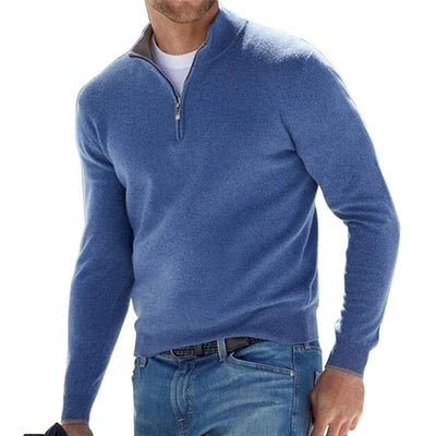 Herren Basic Pulli mit Reißverschluss