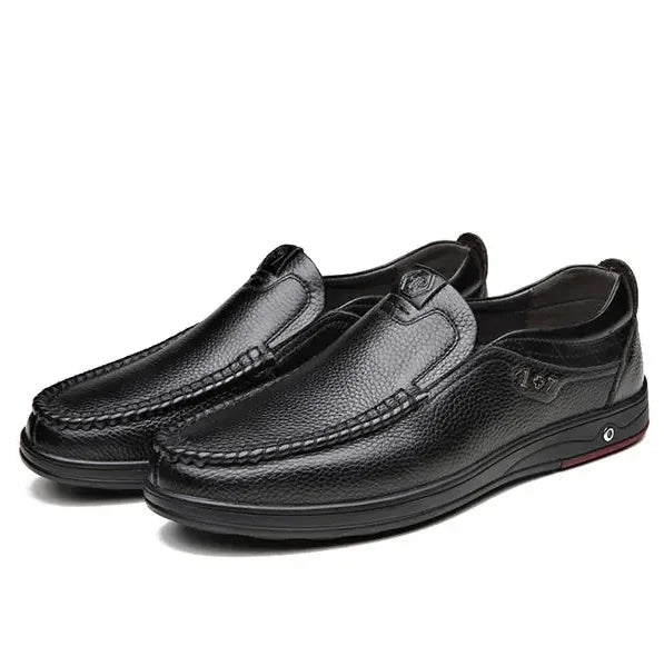 Herren Echtleder Schlupfschuhe