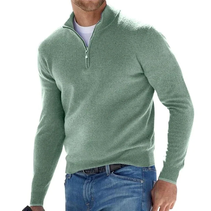 Herren Basic Pulli mit Reißverschluss