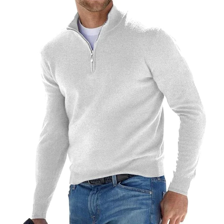 Herren Basic Pulli mit Reißverschluss