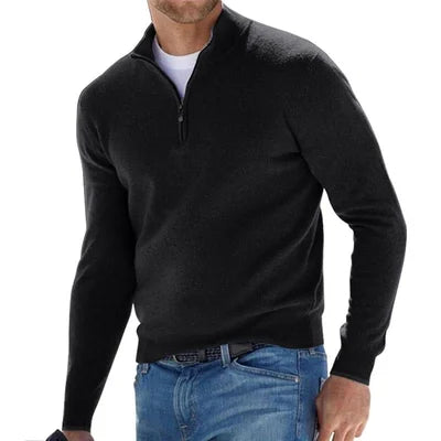 Herren Basic Pulli mit Reißverschluss